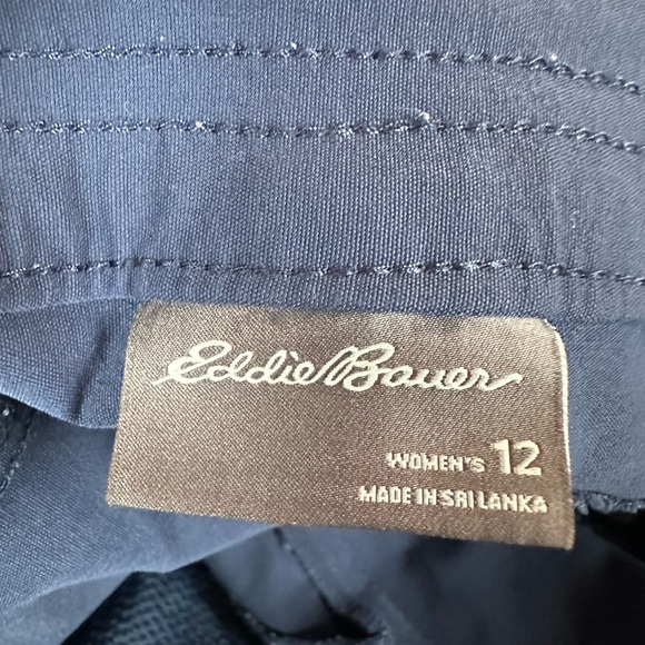 Eddie Bauer Hiking Outdoor Fishing Travel Cropped Pants Womens Size 12 Navy Blue - Picture 4 of 10